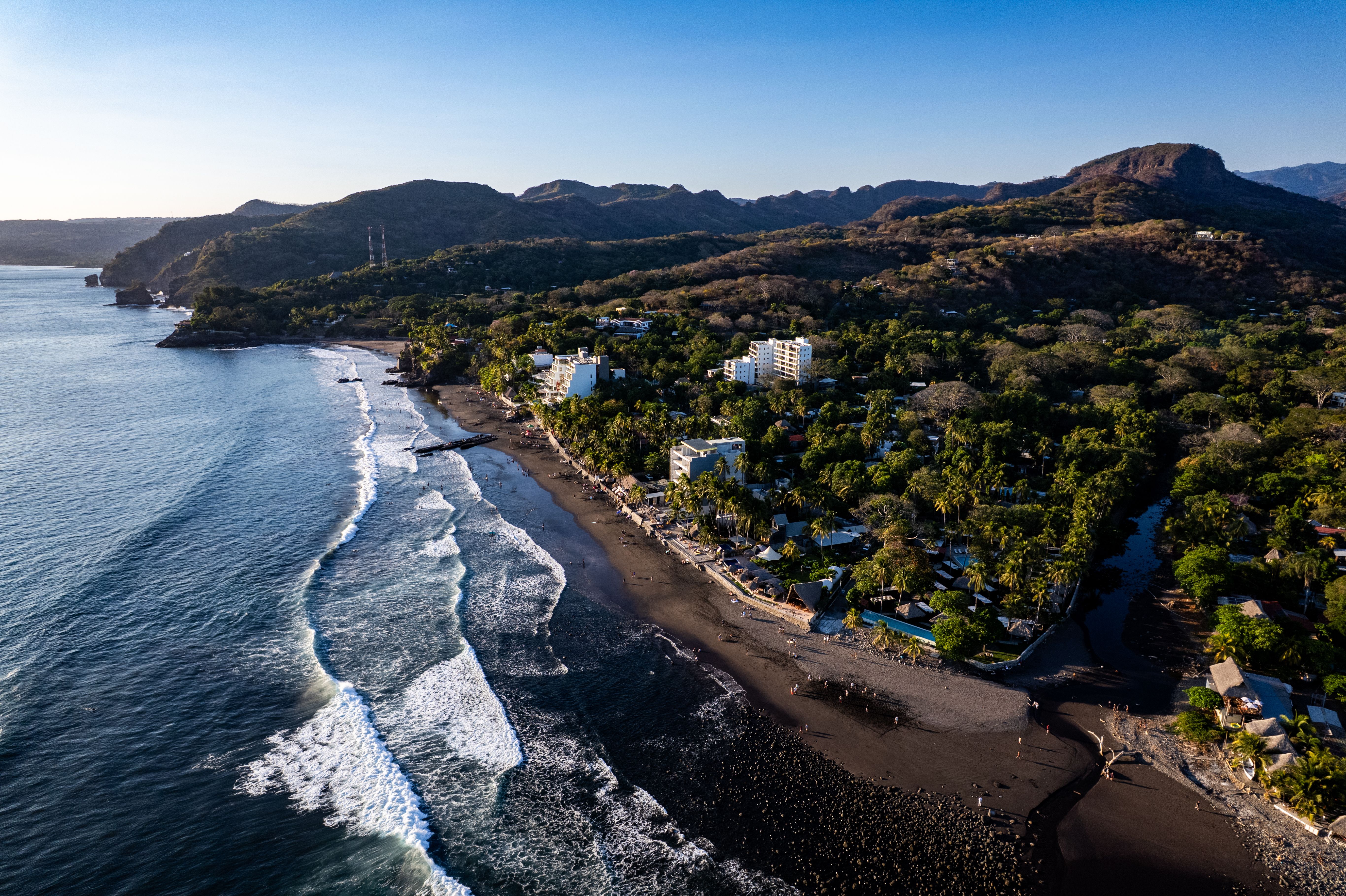 El Zonte beach panoramic view